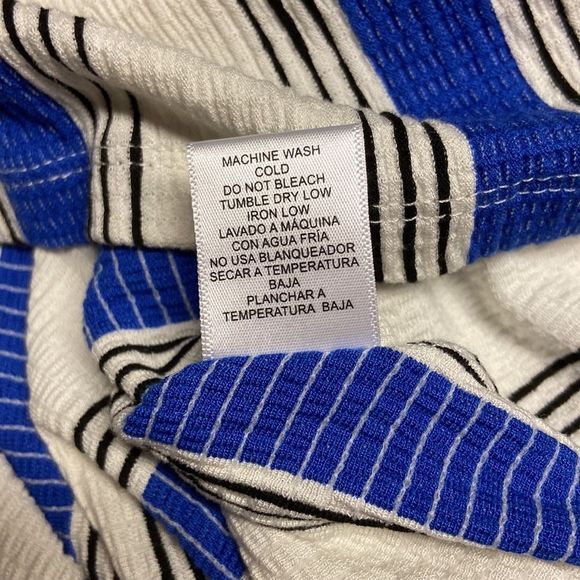 Love Tree Blue and Off White Striped Dress NWT - Picture 7 of 7